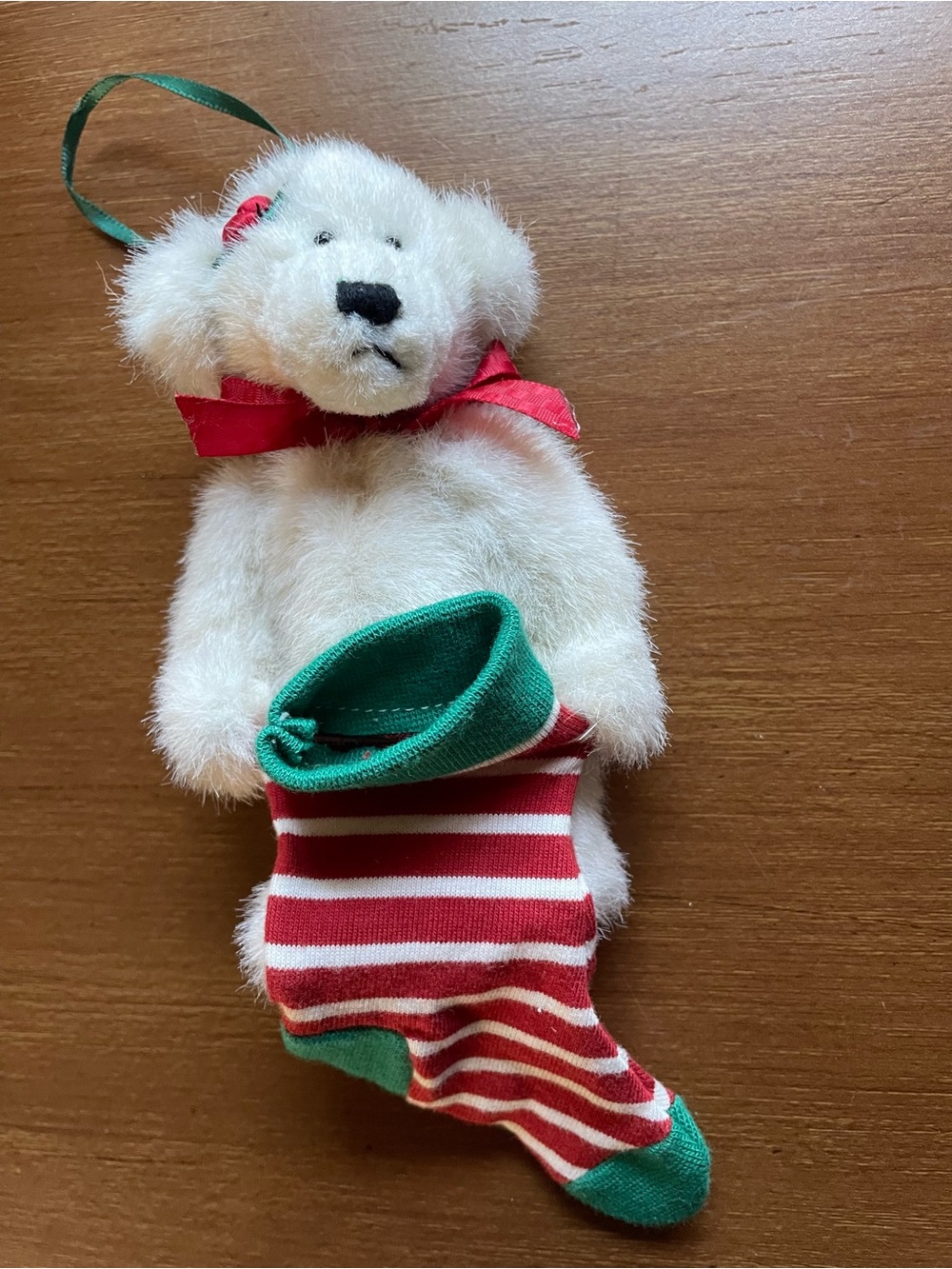 BOYD’S BEARS "Polarsox" w/Stocking Plush Christmas Ornament